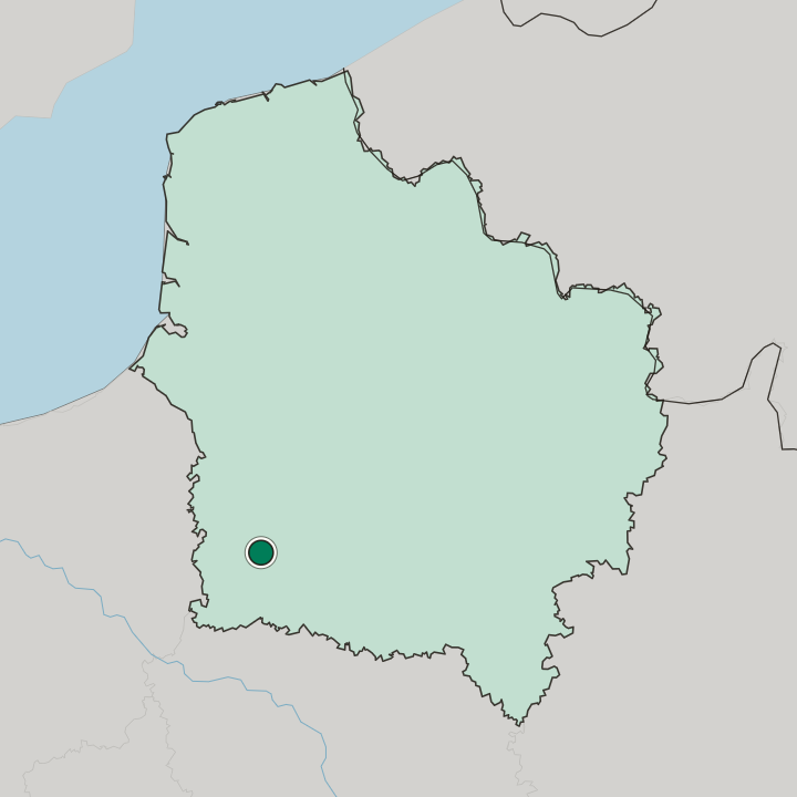 Map showing Beauvais — In Hauts-de-France