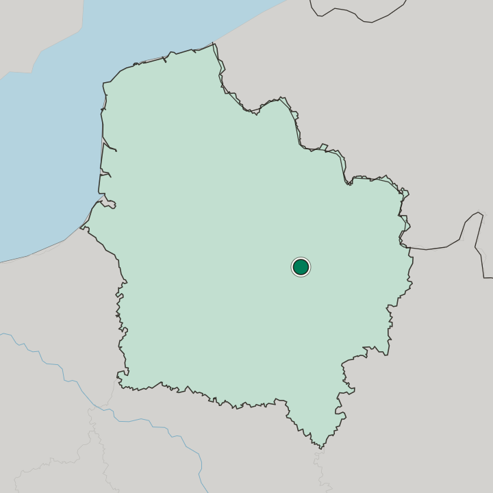 Map showing Saint-Quentin — In Hauts-de-France