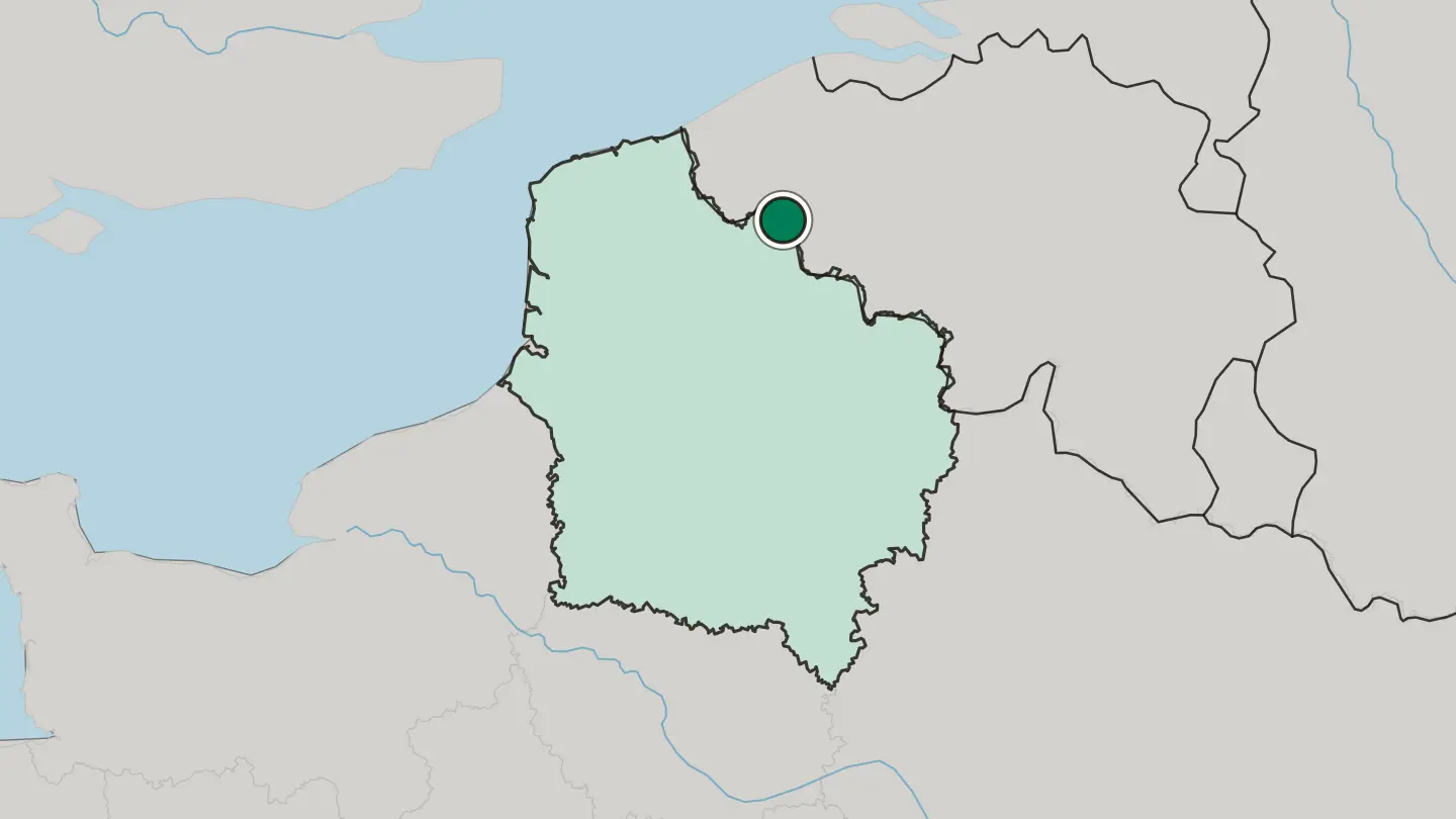 Map of Tourcoing in France