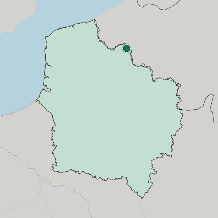 Map showing Tourcoing — In Hauts-de-France