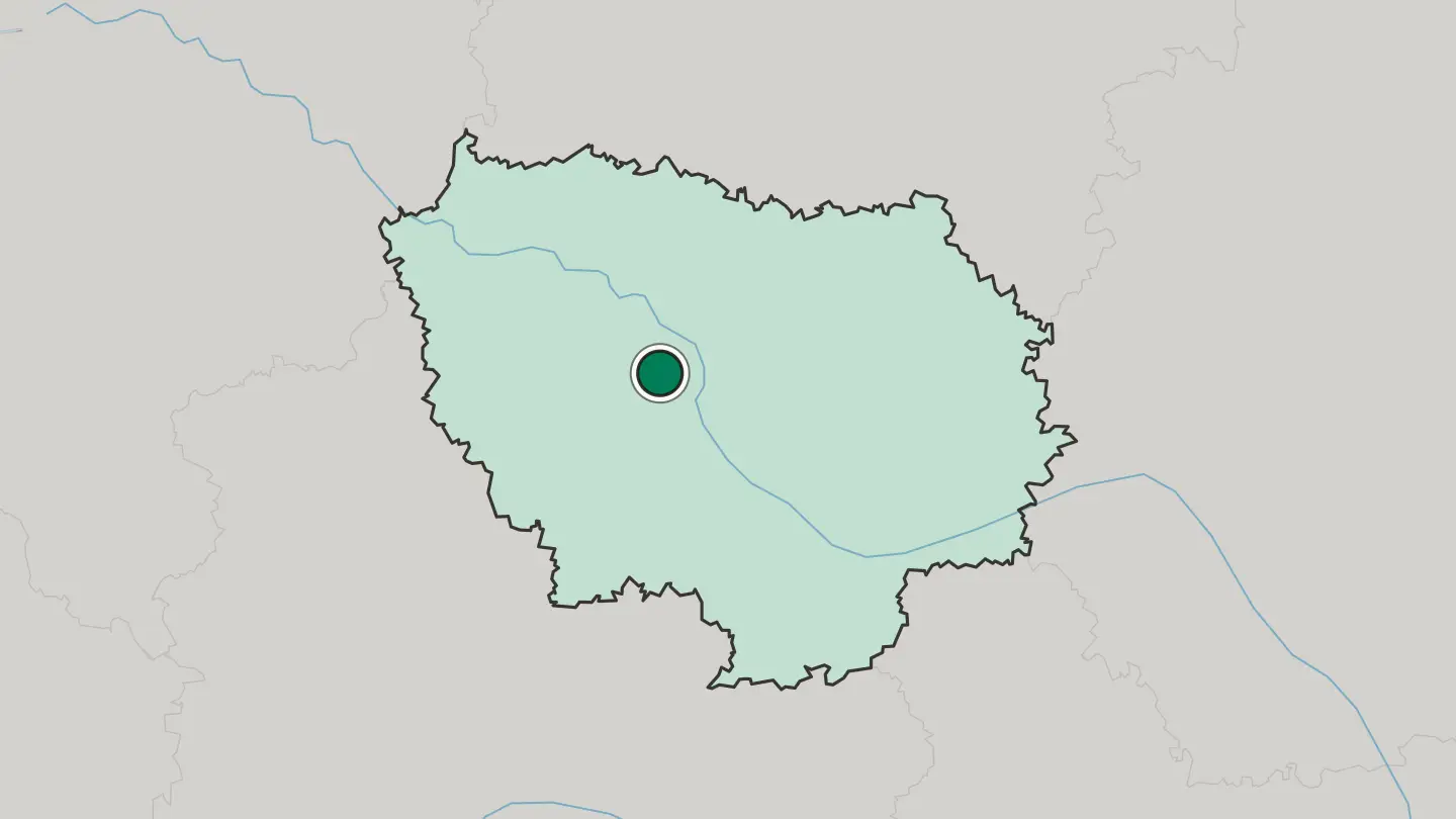 Map of Antony in France