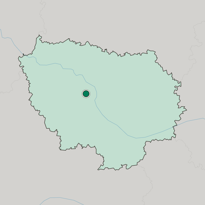 Map showing Antony — In Île-de-France