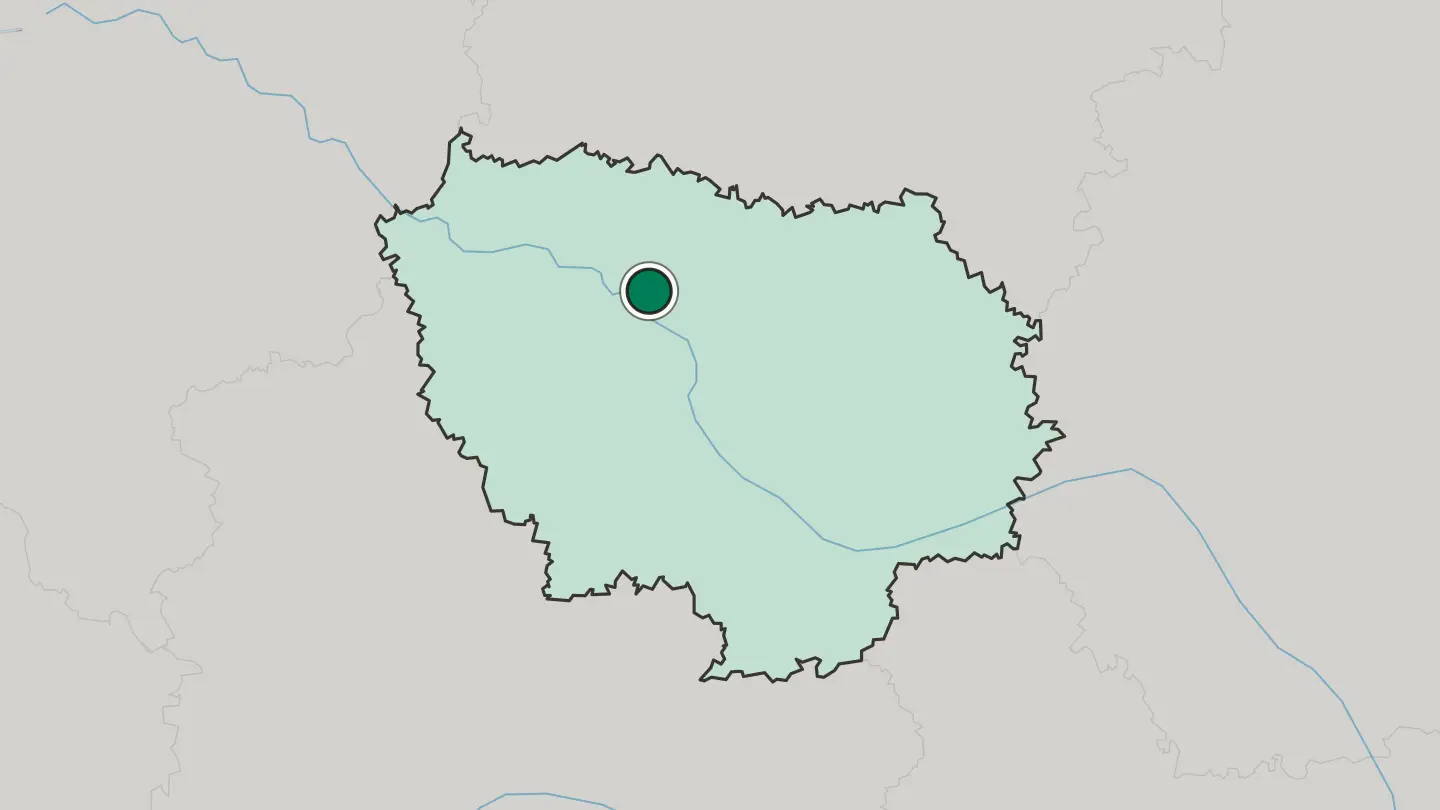 Map of Asnières-sur-Seine in France