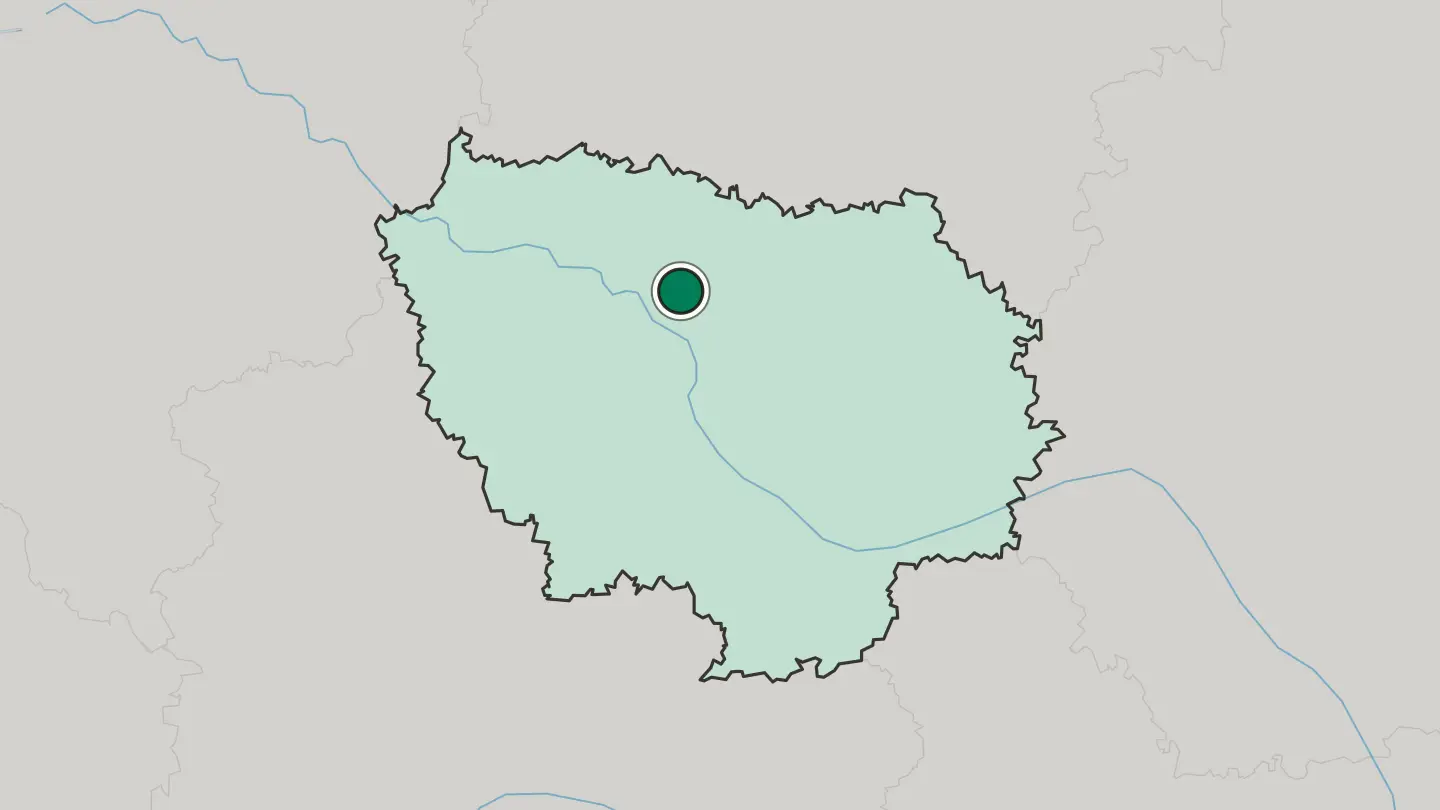 Map of Aubervilliers in France