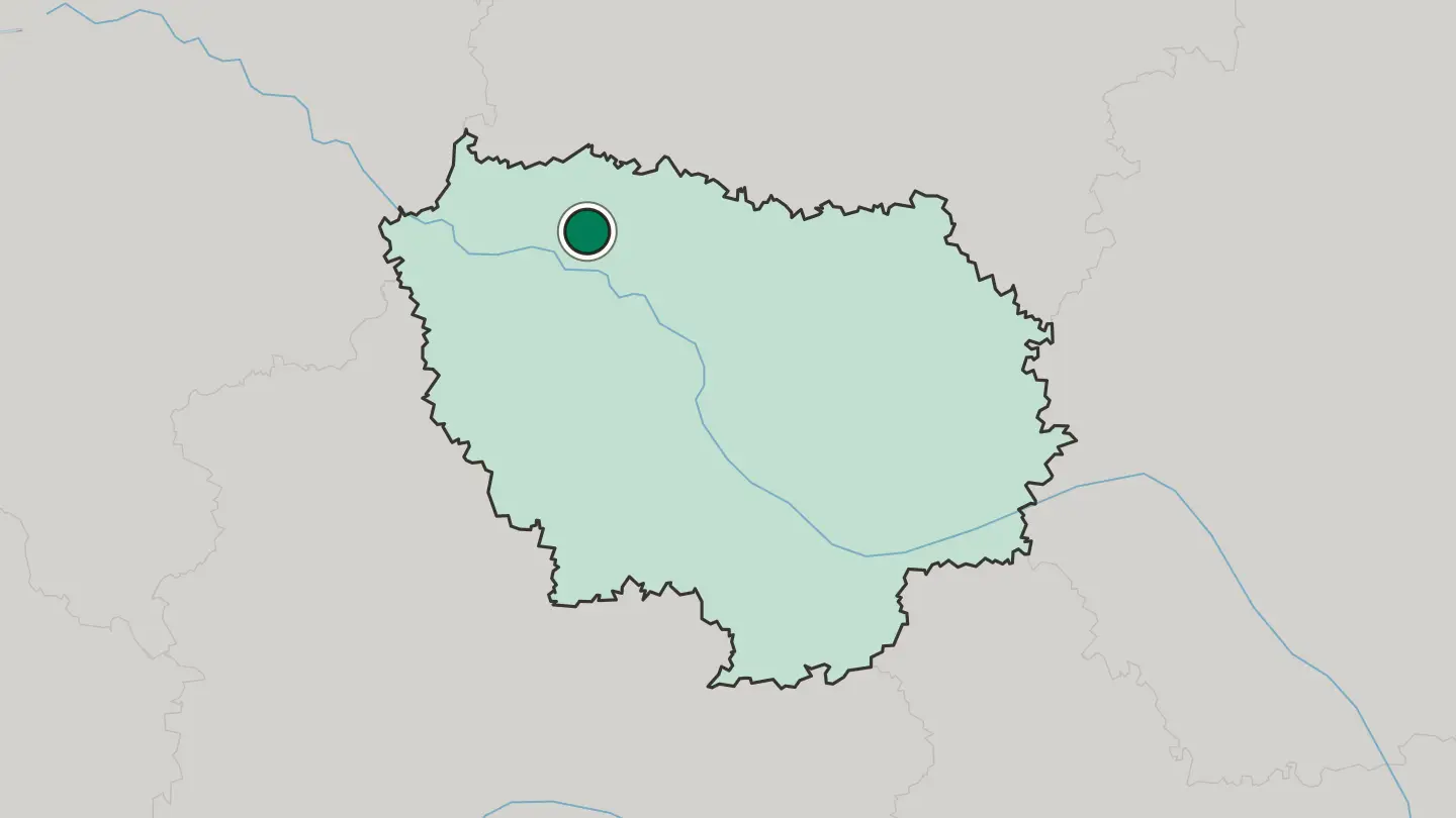 Map of Cergy in France