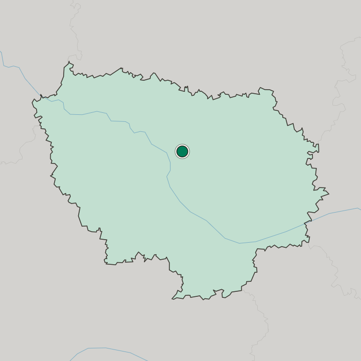 Map showing Champigny-sur-Marne — In Île-de-France