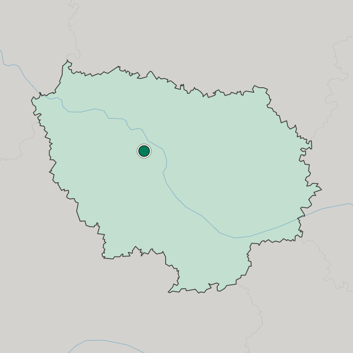 Map showing Clamart — In Île-de-France