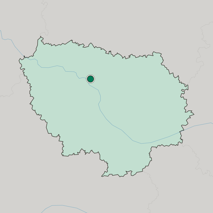 Map showing Clichy — In Île-de-France