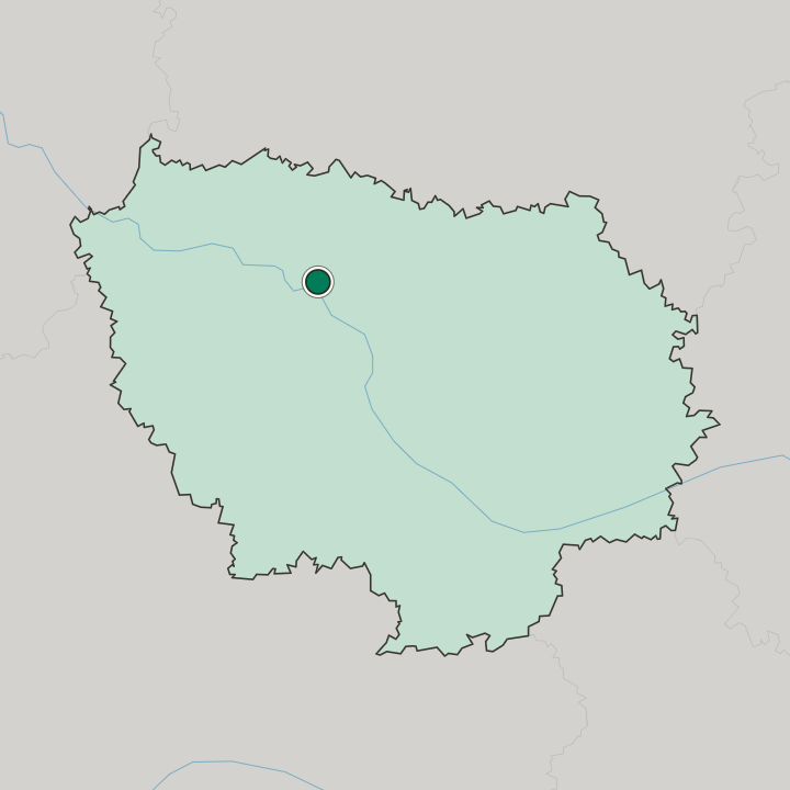 Map showing Colombes — In Île-de-France