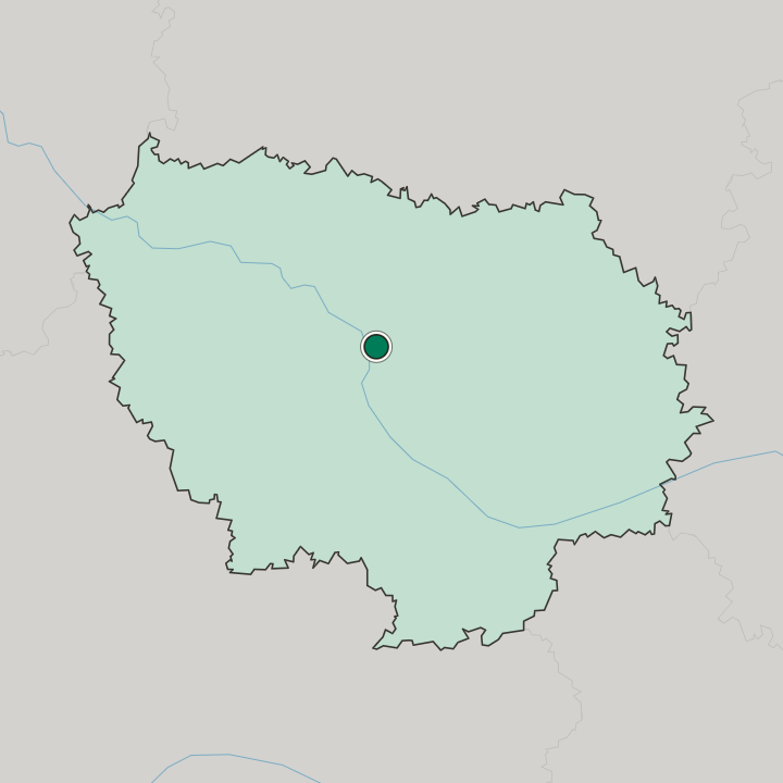 Map showing Créteil — In Île-de-France