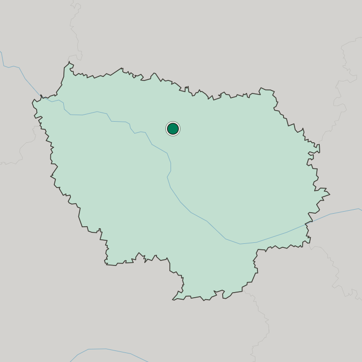 Map showing Drancy — In Île-de-France
