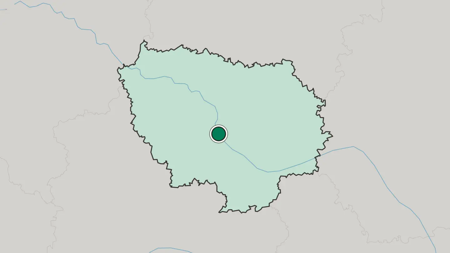 Map of Évry in France