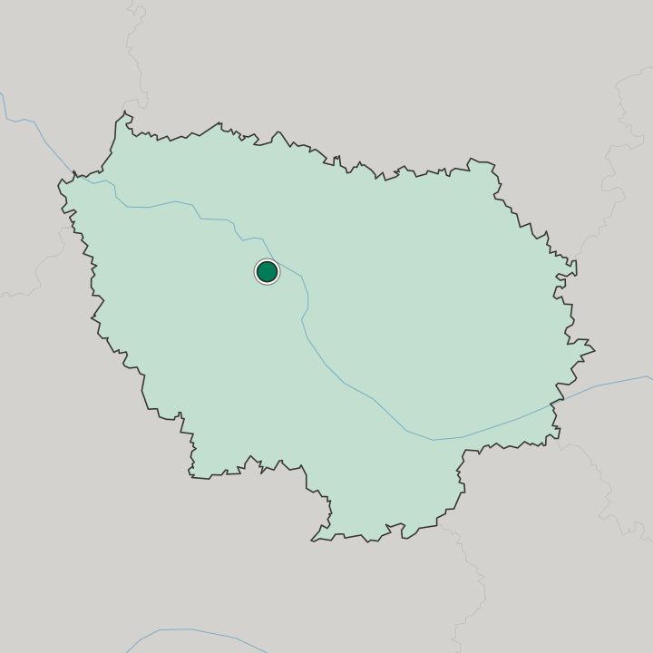 Map showing Issy-les-Moulineaux — In Île-de-France