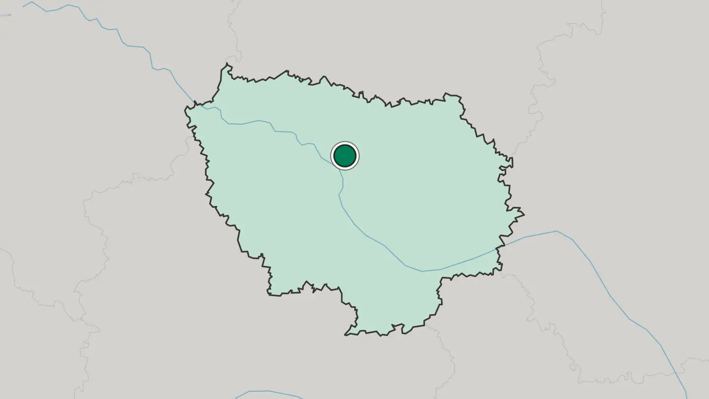 Map of Montreuil in France
