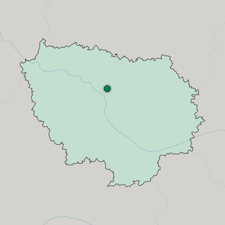 Map showing Montreuil — In Île-de-France