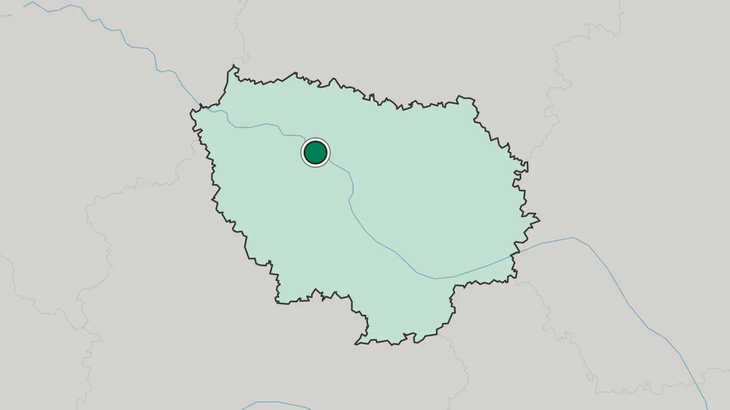 Map of Nanterre in France