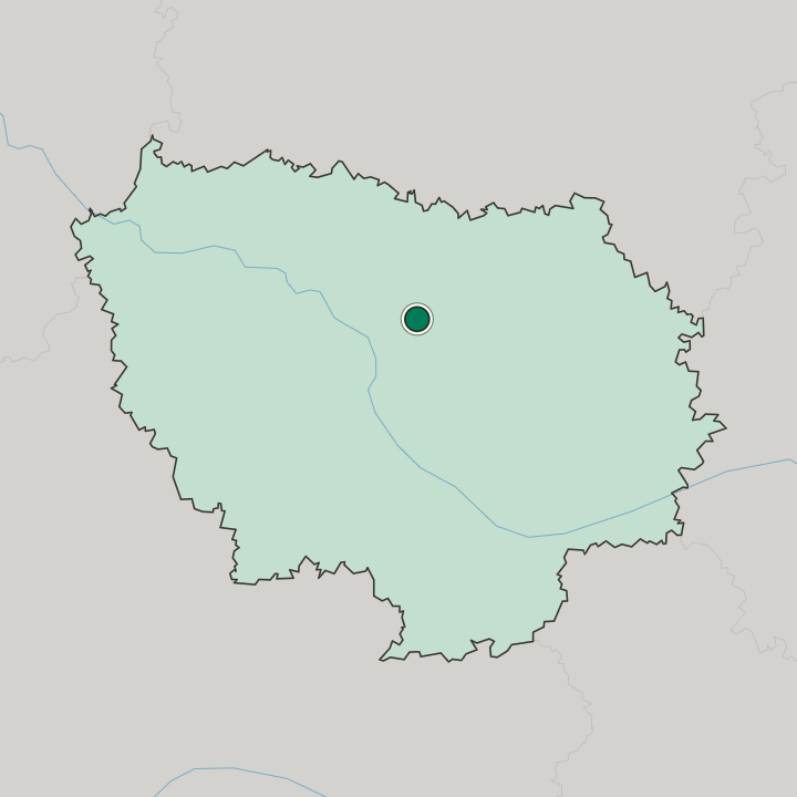 Map showing Noisy-le-Grand — In Île-de-France
