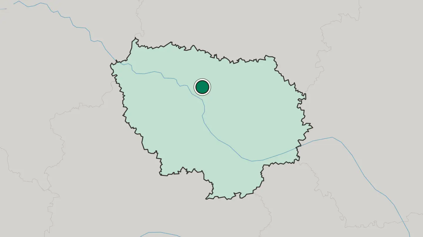 Map of Pantin in France