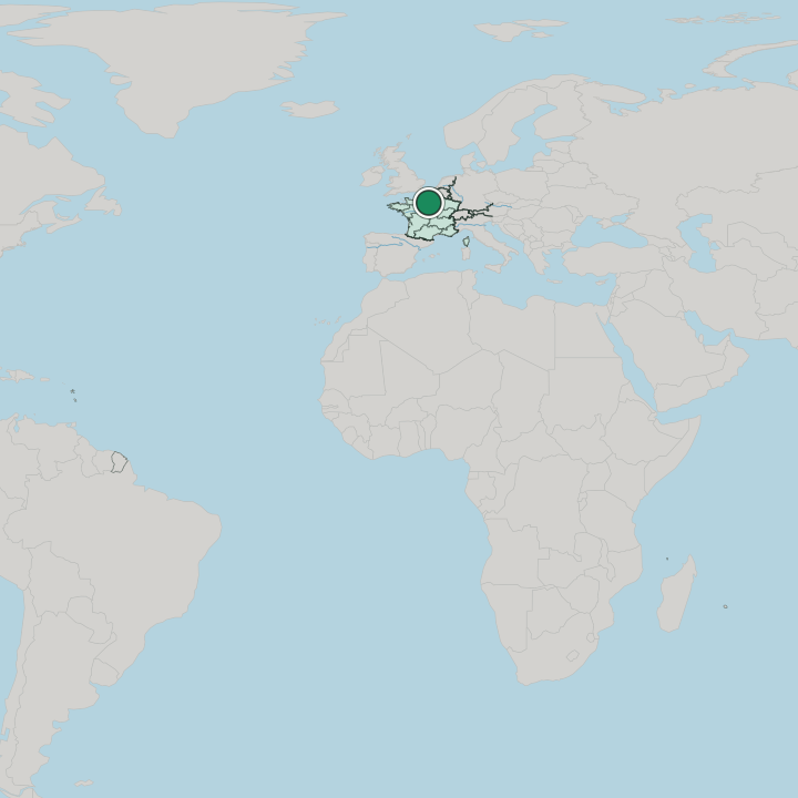 Map showing Paris — In France