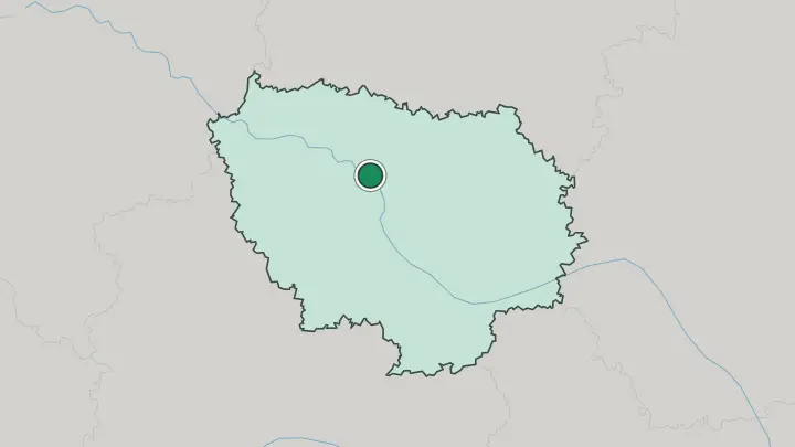 Map of Paris in France