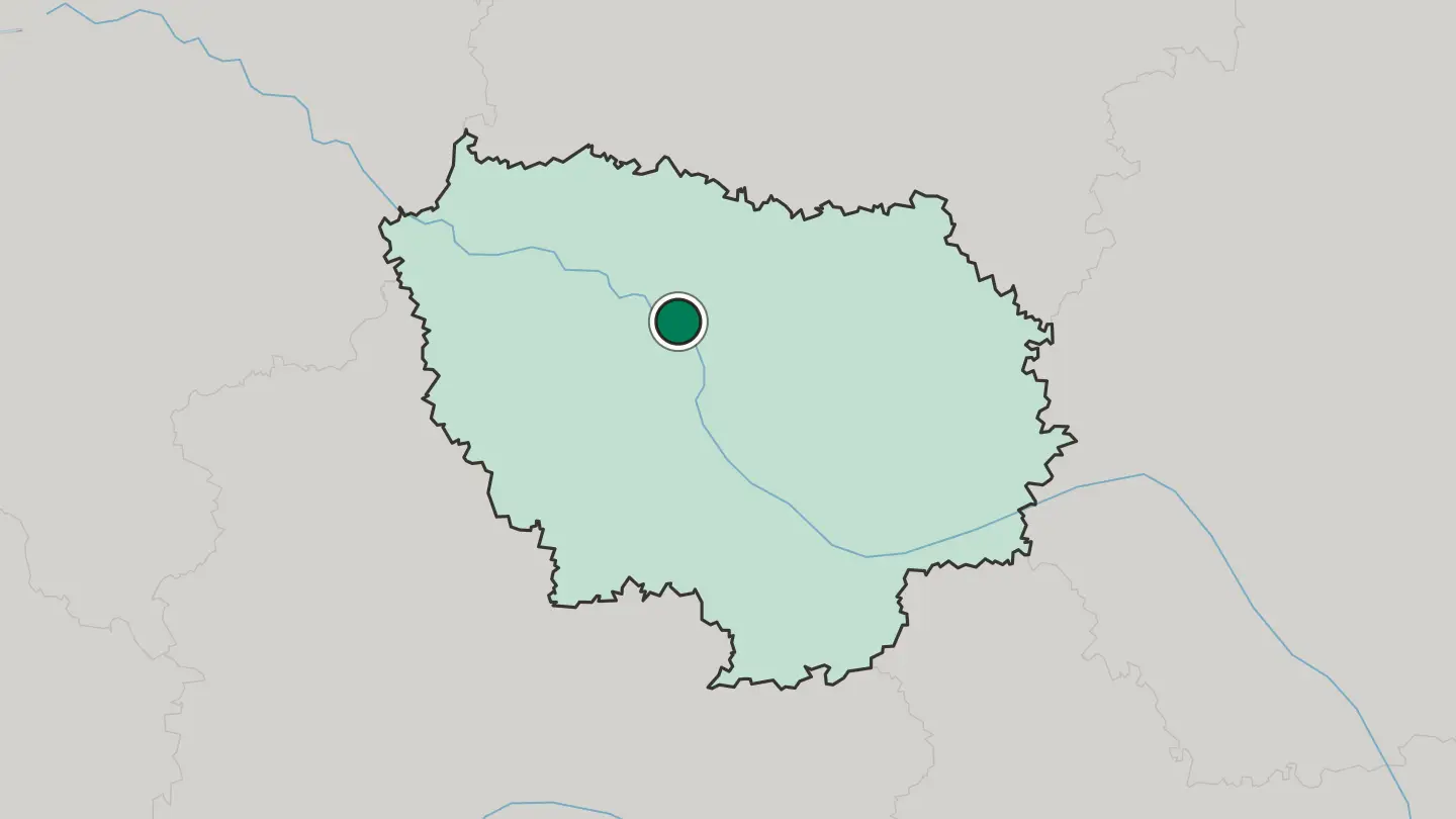 Map of Paris in France