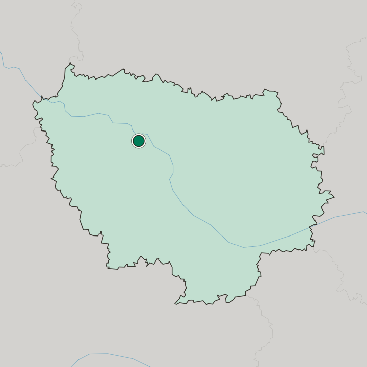 Map showing Rueil-Malmaison — In Île-de-France