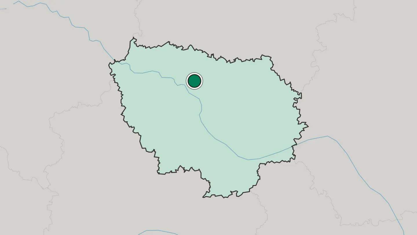 Map of Saint-Denis in France