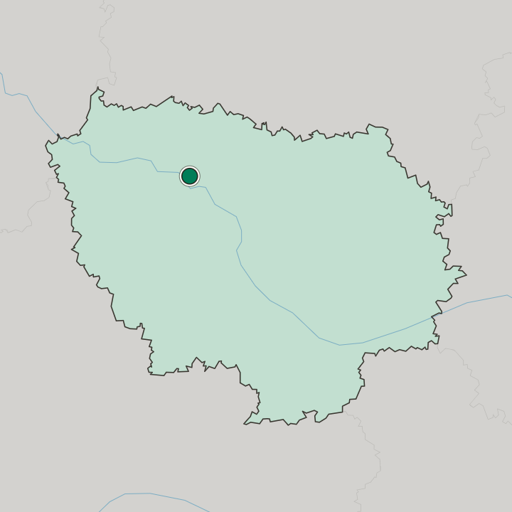 Map showing Sartrouville — In Île-de-France