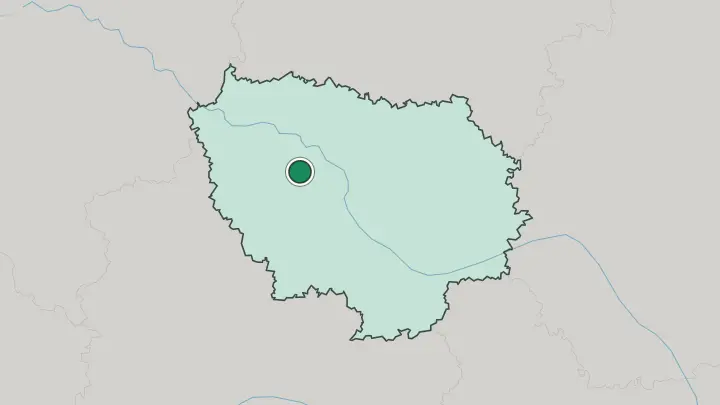 Map of Versailles in France