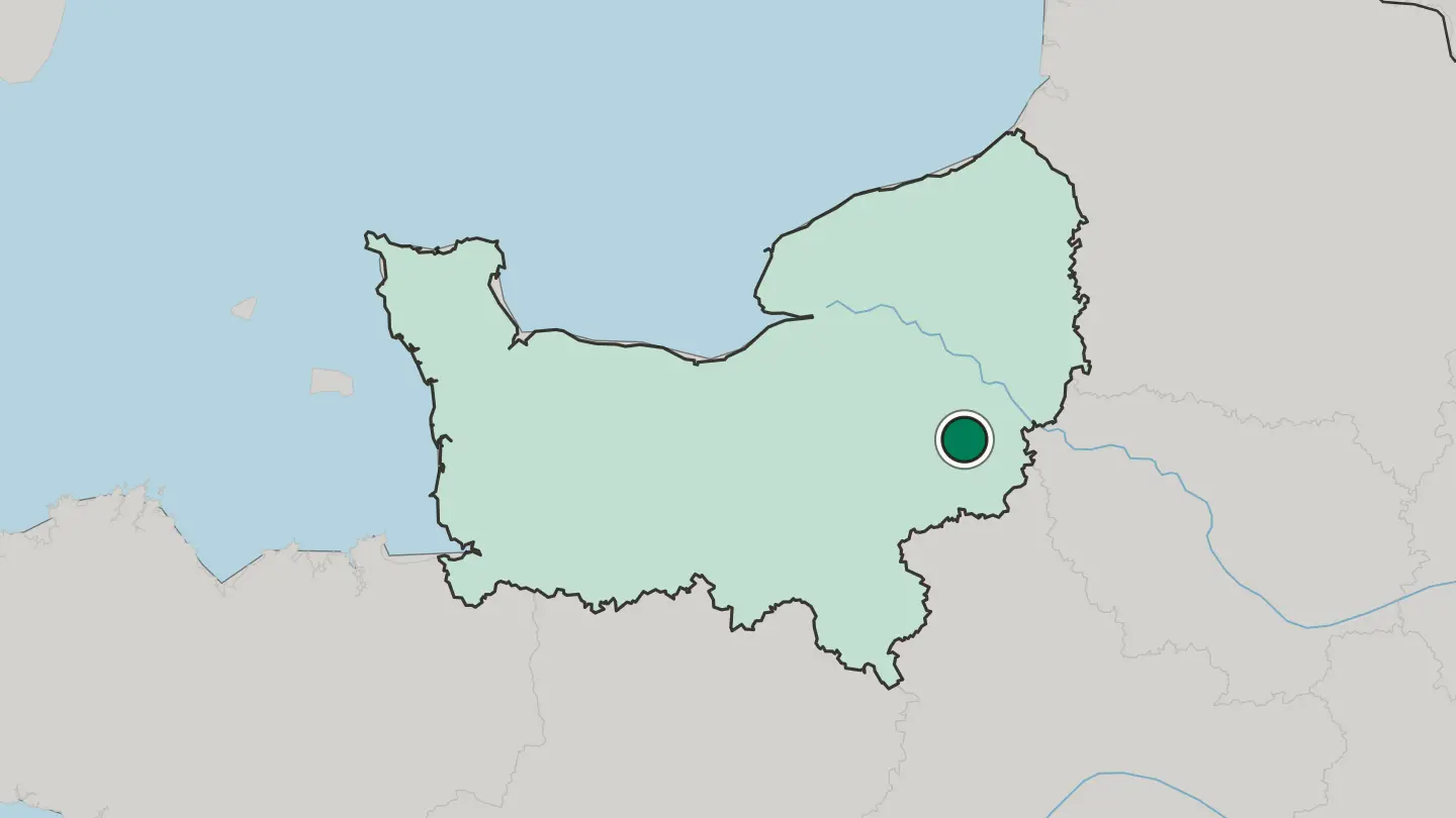 Map of Évreux in France