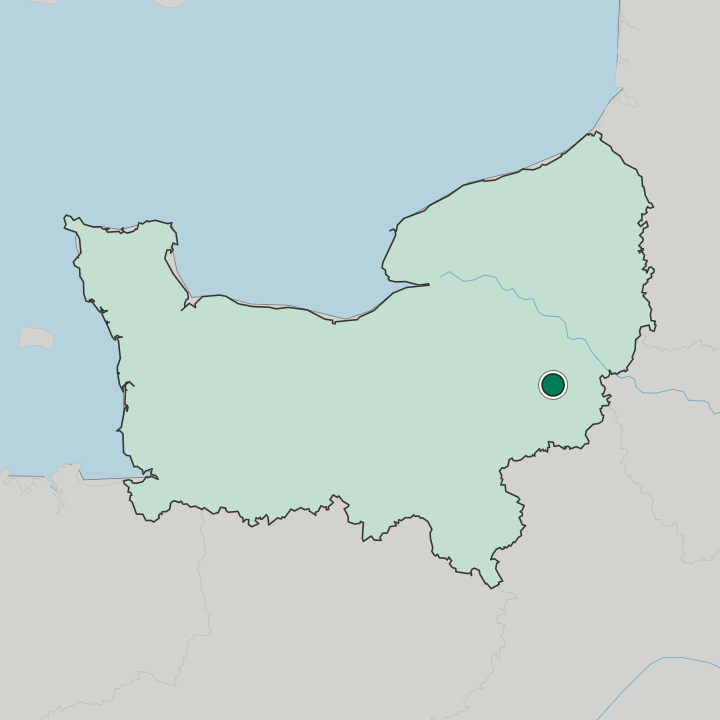 Map showing Évreux — In Normandie