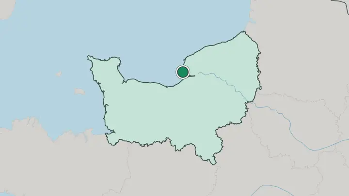 Map of Le Havre in France