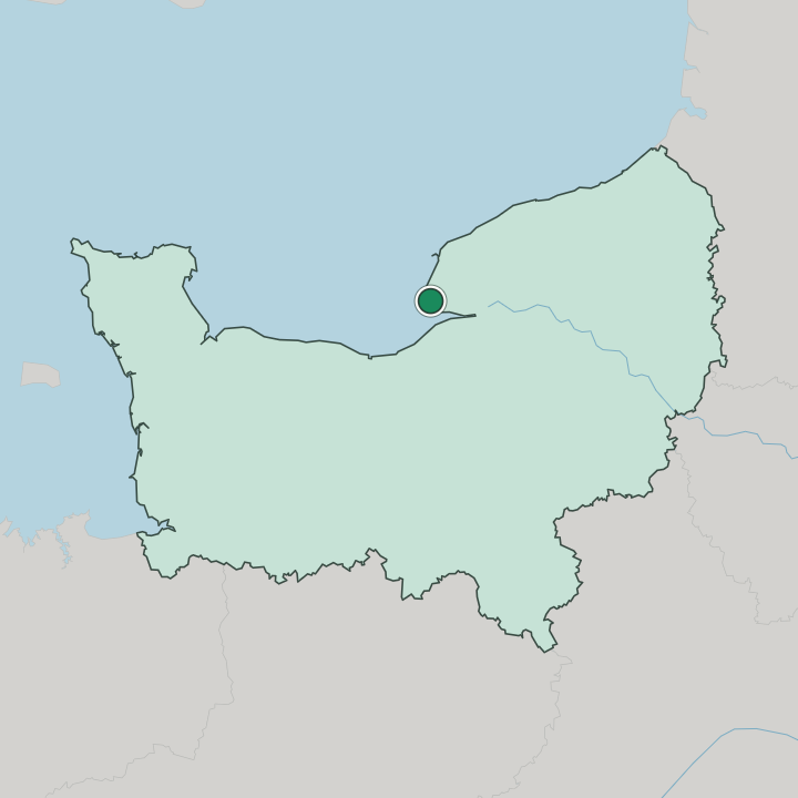 Map showing Le Havre — In Normandie