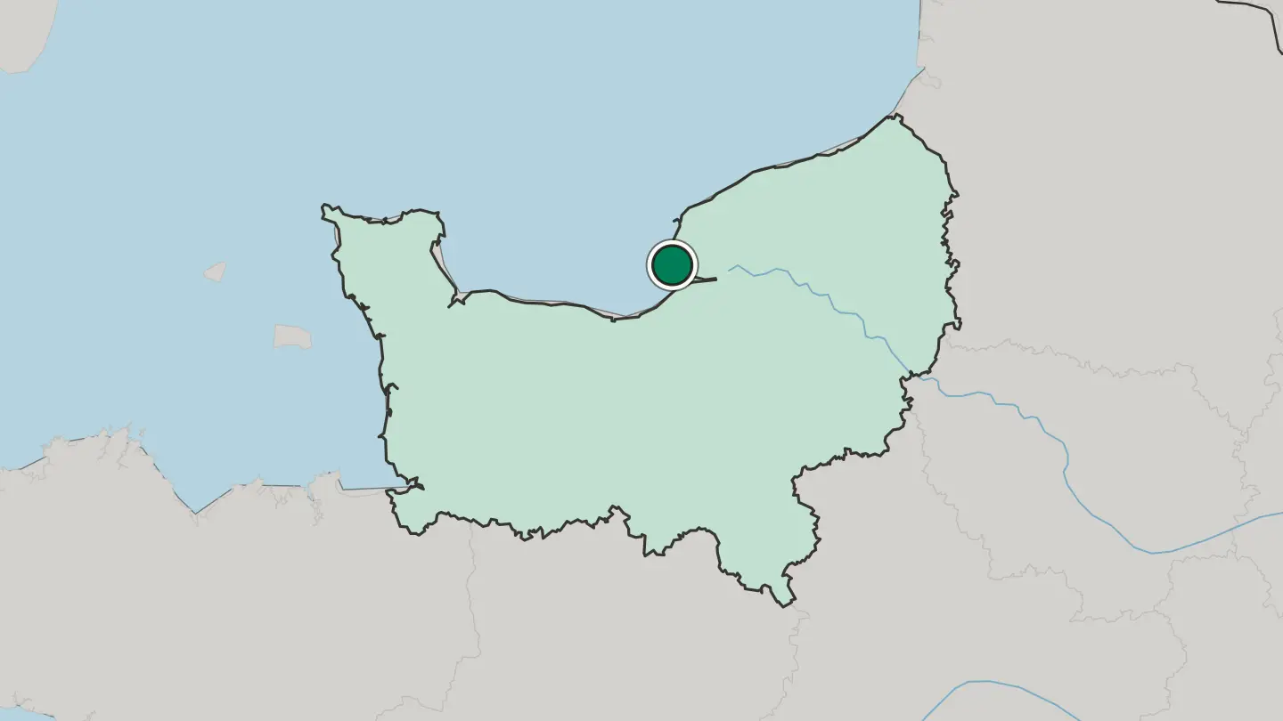 Map of Le Havre in France