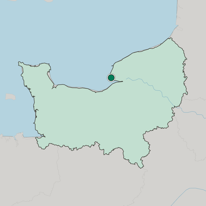 Map showing Le Havre — In Normandie