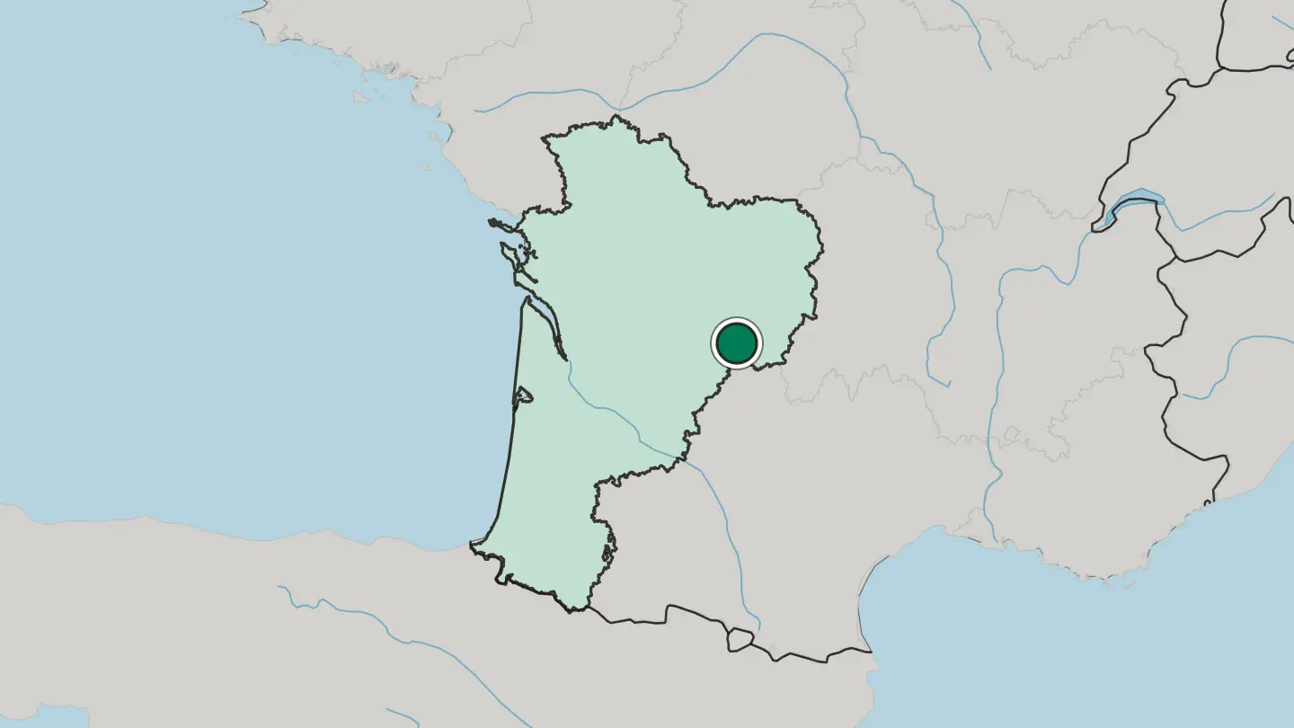 Map of Brive-la-Gaillarde in France