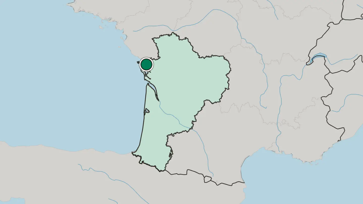 Map of La Rochelle in France