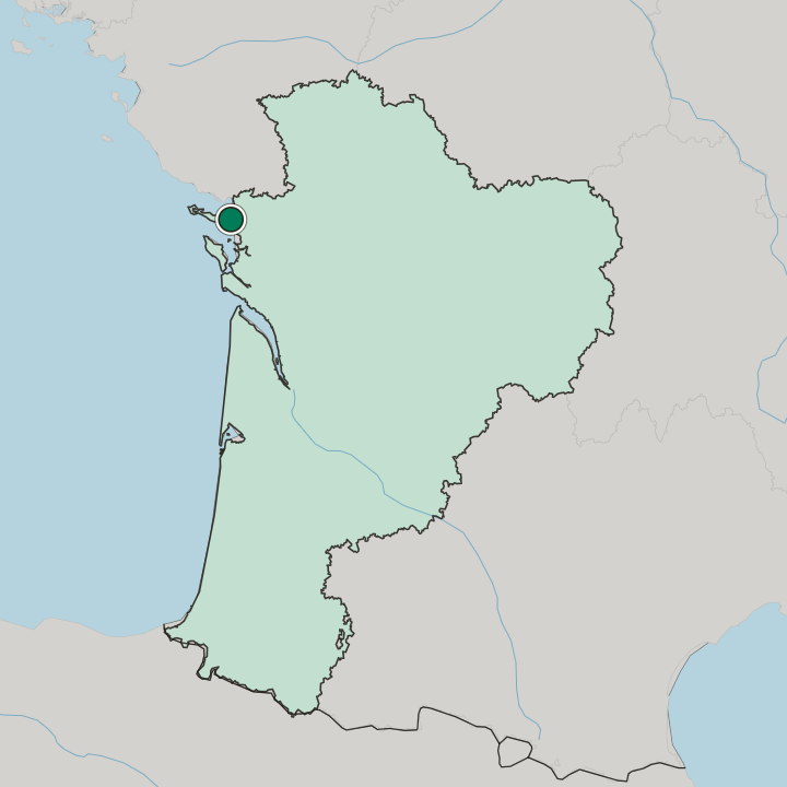 Map showing La Rochelle — In Nouvelle-Aquitaine