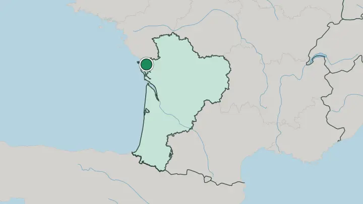 Map of La Rochelle in France