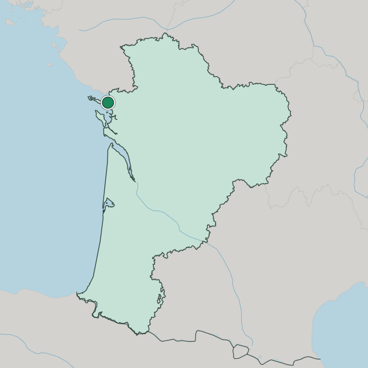 Map showing La Rochelle — In Nouvelle-Aquitaine