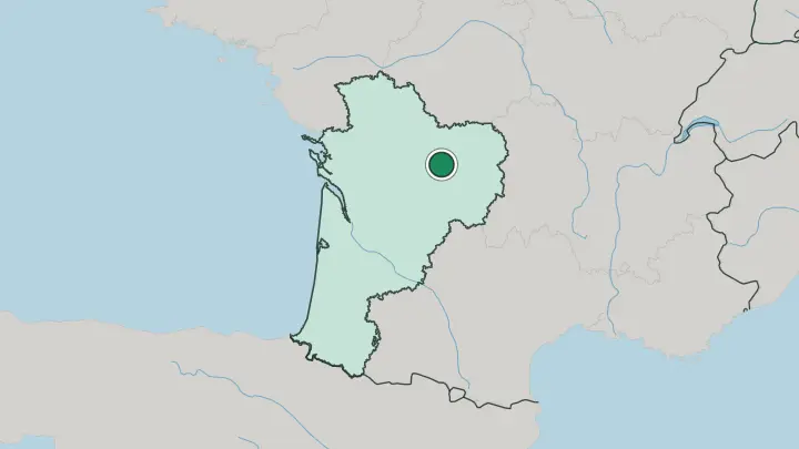 Map of Limoges in France