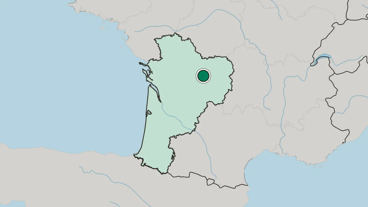 Map of Limoges in France
