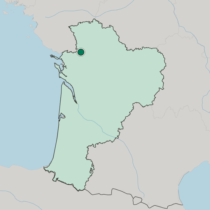 Map showing Niort — In Nouvelle-Aquitaine