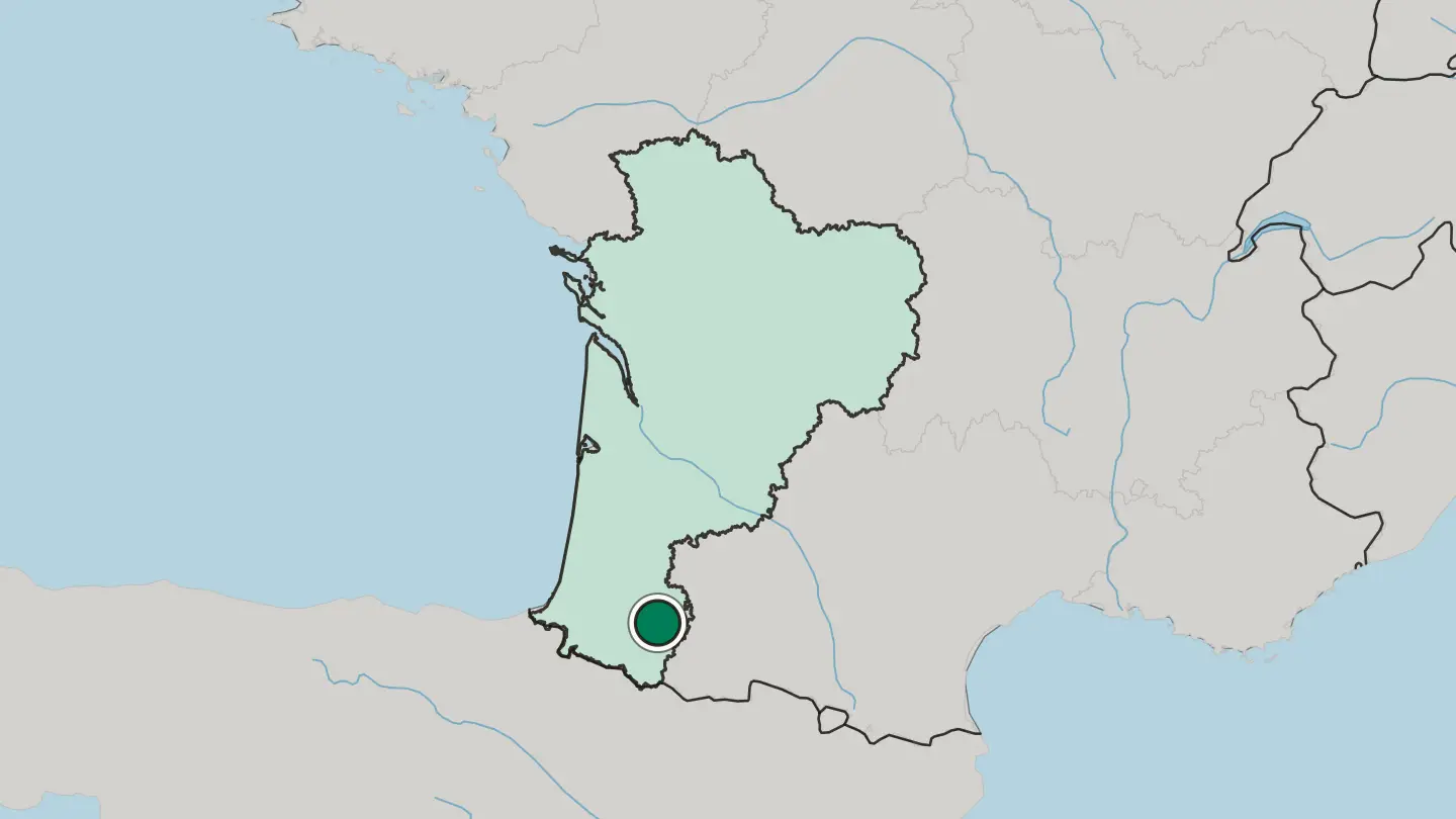 Map of Pau in France