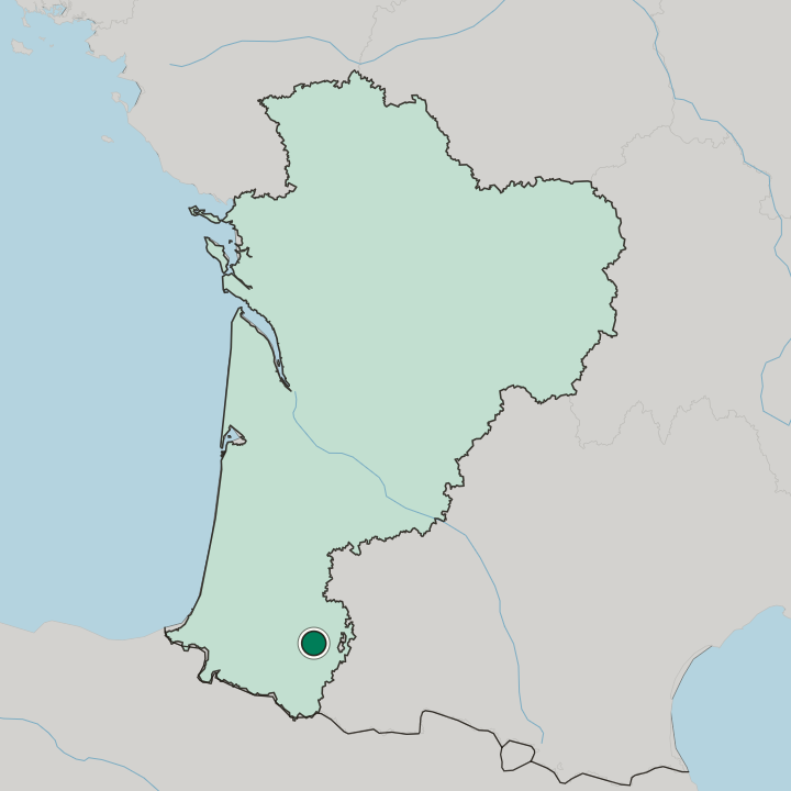 Map showing Pau — In Nouvelle-Aquitaine