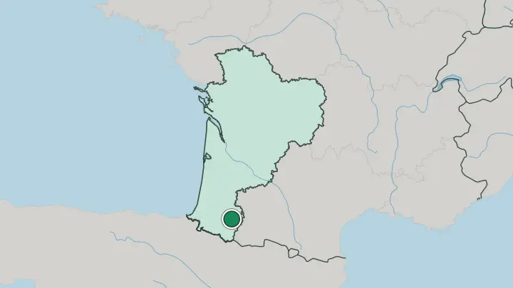 Map of Pau in France