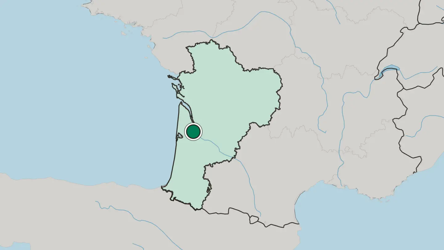 Map of Pessac in France