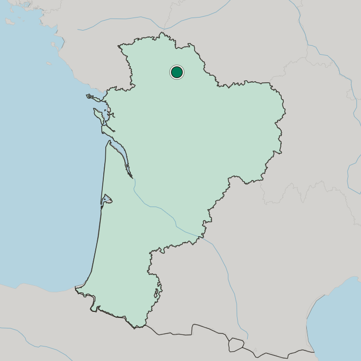 Map showing Poitiers — In Nouvelle-Aquitaine