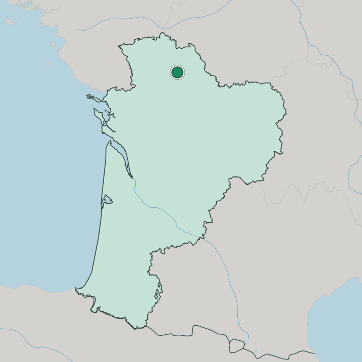 Map showing Poitiers — In Nouvelle-Aquitaine