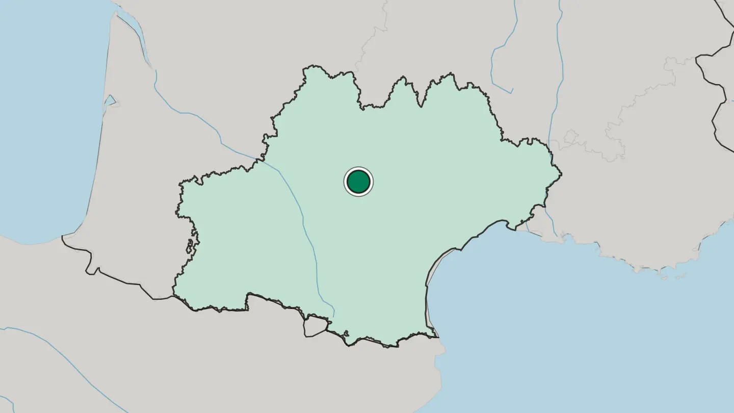 Map of Albi in France
